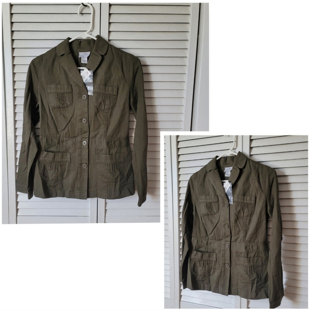 NWT. LOFT Olive Utility Jacket